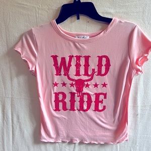 Pink/dark pink tee by Ruby & Lace “Wild Ride”, medium